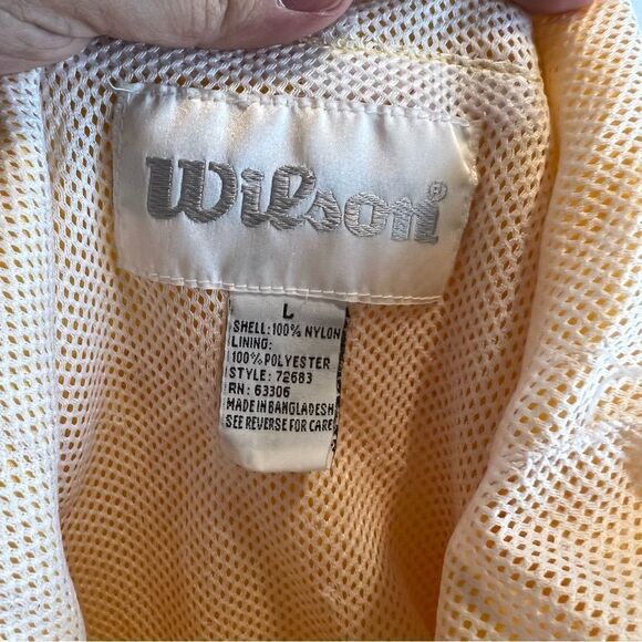 Wilson Packable Lightweight Jacket size large Yellow - Picture 9 of 10